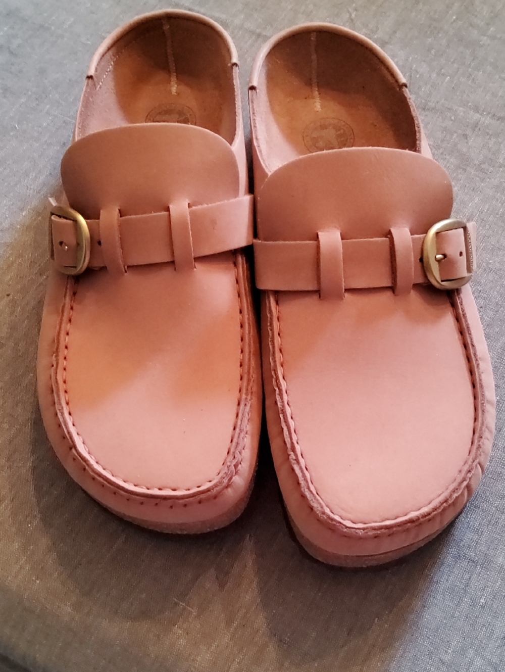 Birkenstock Light Pink Leather Slip-On Loafers
